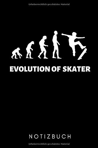 EVOLUTION OF SKATER NOTIZBUCH: A5 WOCHENPLANER Skateboarder Geschenk | Skateboard Buch | Kinder Erwachsene | Skateboarding | für Skateboardfahrer | Geschenke für Jugendliche