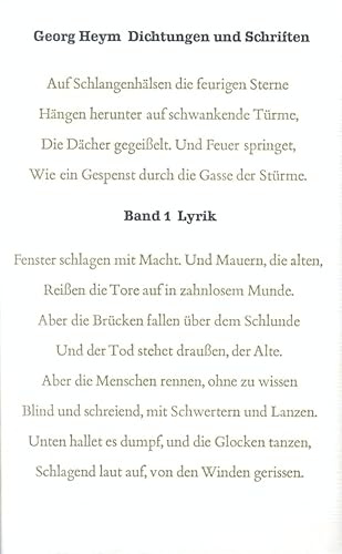 Dichtungen und Schriften, 4 Bde., Bd.1, Lyrik