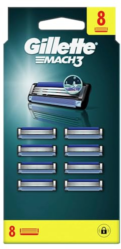 Gillette Mach3 Rasierklingen, 8 Ersatzklingen für Nassrasierer Herren mit 3-fach Klinge