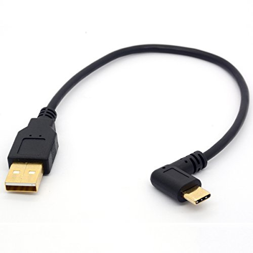 OpenII Gold Plated USB Type C Cable, Right Angle USB C Male to USB A Male Extension Cord Converter