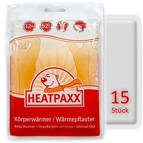 HeatPaxx Körperwärmer | 15 Wärmepflaster | EXTRA WARM | Dünnes und leichtes Wärmepflaster für Bauch und Rücken | punktgenaue Wohlfühlwärme | Bodywärmer – Rückenwärmer