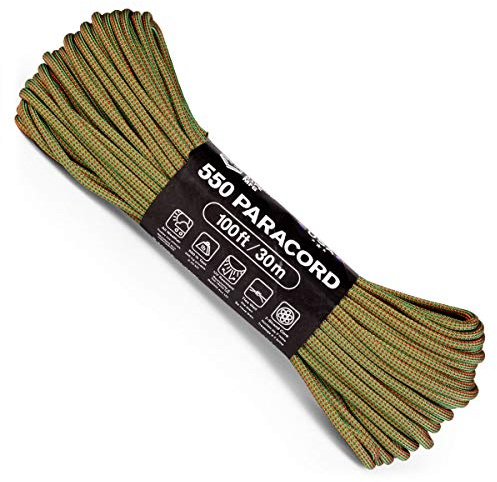 Atwood Rope MFG Color Changing 550 Paracord 100 Feet 7-Strand Core Nylon Parachute Cord Outside Survival Gear Made in USA | Lanyards, Bracelets, Handle Wraps, Keychain (Hummingbird)