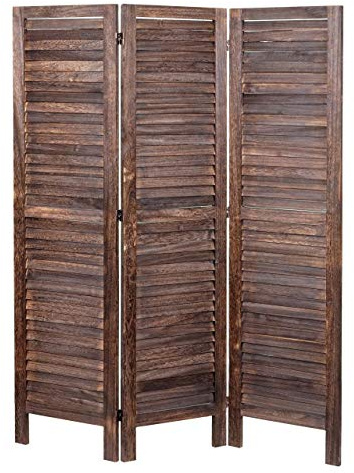 Mendler Paravent HWC-G30 Shabby-Look 170x120cm - braun | Trennwand, Sichtschutz, Raumteiler