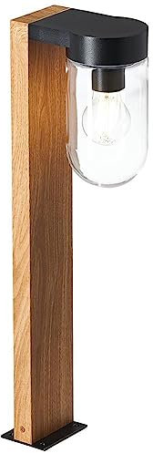 Brilliant Lampe Cabar Außensockelleuchte 55cm holz dunkel/schwarz | 1x A60, E27, 40W, geeignet für Normallampen (nicht enthalten) | IP-Schutzart: 44 - spritzwassergeschützt
