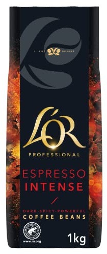 L'OR Professional, 1Kg de Café en Grains Espresso Intense Certifié Rainforest