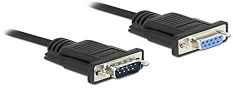 Delock Seriell Kabel RS-232 Sub-D9 Stecker zu Buchse Nullmodem 2 m