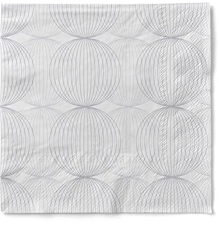 Mank Servietten aus Tissue 40 x 40 cm | 1/4 Falz Dinner Serviette | hochwertige Einmal-Serviette | 100 Stück | Ludo (Grau)