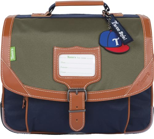 Cartable 32 cm Tann's Les Signatures Axel Kaki/Bleu