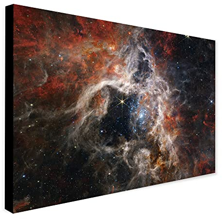 Leinwandbild A Cosmic Tarantula von der NASA, James Webb Telescope, eingewickelt, gerahmt, A1 81 cm x 61 cm)