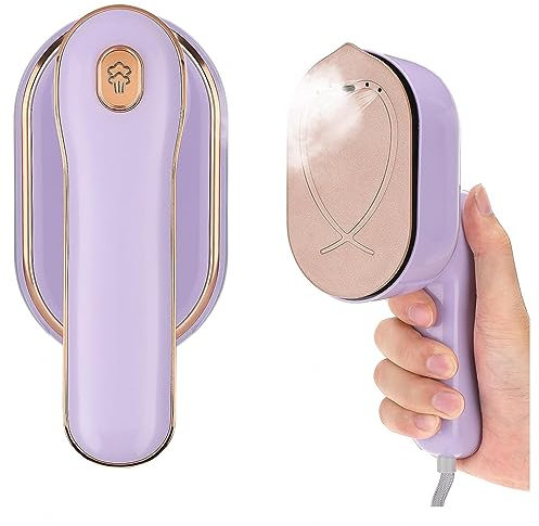 Defroisseur Vapeur Voyage, Fer a Repasser De Voyage 100ml,Chauffage 20s,Poignée Pliable,Humide Et Sec, Petit Fer à Repasser Pour Couture pour maison,travail,voyages,Purple