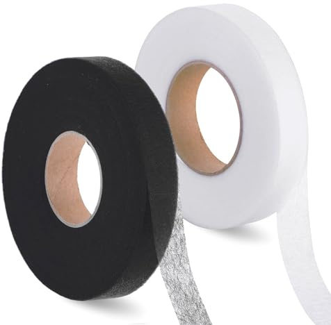 Saumband zum Aufbügeln,128m Gardinenband Bügelband Textilklebeband Waschmaschinenfest Nahtband Bleiband, für Spleißen von Stoffen Hosen Vorhänge Kleidung Gardinen Nähen Nähzubehör Wonder Web 2cm Breit
