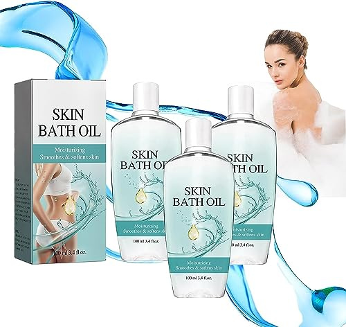 Skin So Soft Original Bath Oil,Original Skin Bath Oil So Soft,Skin Moisturizing Smoothing & Softens Dry or Rough Skin,Softens Soft Skin Original Bath Oil for Women (3 Pcs)