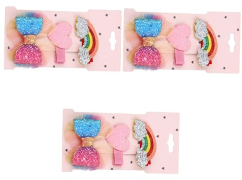 NOLITOY 9 St Julfest Glitterbarrettes Bowknot Hårnålar Bowknot Hårklämma Baby Flickor Hårspännen Klämmor För Hår Verktyg För Hårstyling Tjejers Hårspänne Barn Tecknad Serie Hårtillbehör