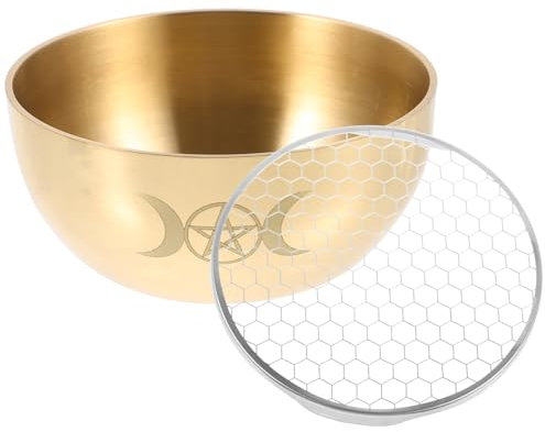 Bol Sacrificiel en Laiton Rond, Finition Polie, Décoration D’autel