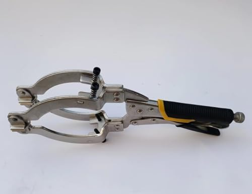 C-Klemme, Rohr- und Rohrschelle mit 4 Pads, Schraubstockgriff für Schweißen, Holzbearbeitung, 35,6 cm Rohrausrichtungswerkzeuge, 8,9 cm bis 12,7 cm Reichweite, Rohrschweißen Kapazität