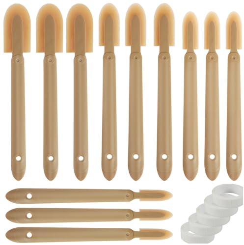Rubber Caulking Tool Kit, Reusable Caulk Finishing Tool, Grout Sealant Spatula Spreader Smoothing Tool, Multifunctional Sealant Applicator Tool for Ceramic Tiles Baseboard Window Bathroom (12Pcs)