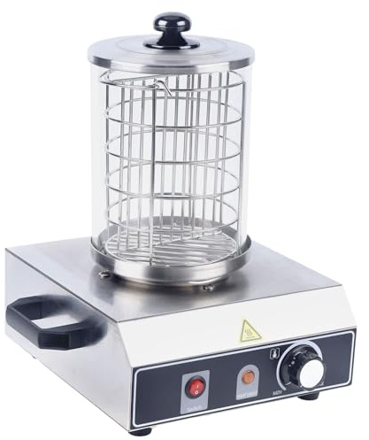 Edelstahl Hot Dog Maker Wurstkocher Gerät 220V Wurstkocher Erhitzer Glaszylinder Kommerzielle Bockwurstkocher Eierkocher Dämpfer für Restaurants Snackbars Familienfeiern