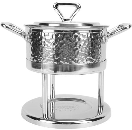 aqxreight Fornello Individuale con Pentola Calda in Acciaio Inossidabile a Fuoco Singolo per Dormitorio Familiare