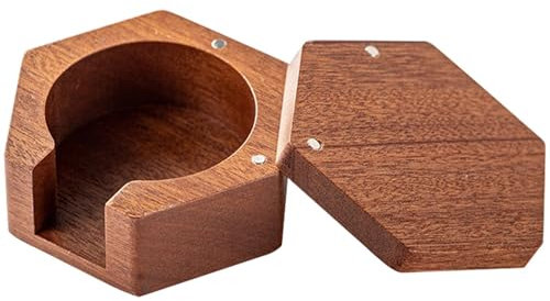 Support de filtre à café , support décoratif en bois pour filtre à café 51 mm/53 mm/58 mm, support en papier pour filtre à café avec couvercle pour café, co