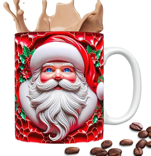 Weihnachtsmann-Kaffeetassen - Weihnachtsmann-Keramik-Weihnachtstasse | Kaffeetasse Weihnachtsmann-Tassen - Kaffeetasse, Weihnachtstassen, Weihnachtsbecher, Schreibtischdekoration, Weihnachtsmann