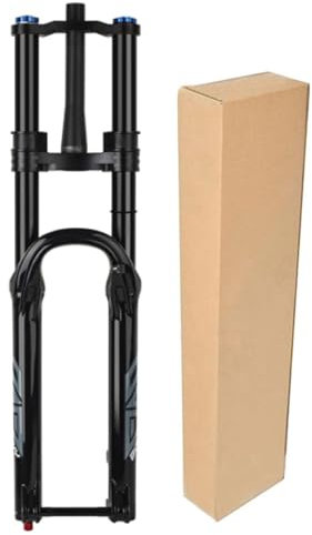 ZECHAO 180 MM Federweg 27,5/29 Zoll Mountainbike Vorderradgabel, Aluminiumlegierung Steckachse Luftgabel Fahrradstoßdämpfergabeln Doppelschultergabel(Tapered,27.5inch)