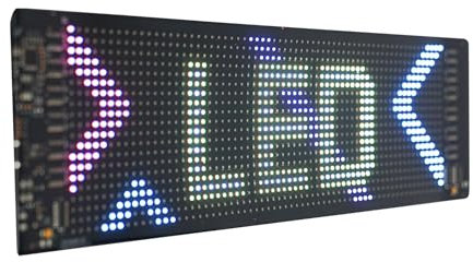 LED-Anzeigetafel, Flexibler LED Bildschirm für Auto Geschäft Werbung mit RGB LED Anzeige USB Stromversorgung und Fernbedienung für Bars Hotels Kinos (Schwarz, 34.8cm*10.2cm)