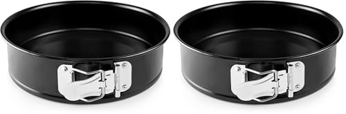 IBILI 123 cm Molde Desmontable Moka-Chapa Acero Antiadherente-Diametro 26 cm-Libre de PFOA, Stainless Steel, Negro (Paquete de 2)