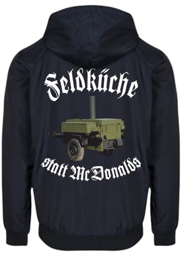 Spaß Kostet Herren Windbreaker Regenjacke NVA Feldküche Gulaschkanone 180/72 Größe S - 5XL