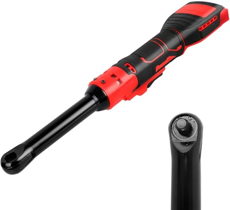 Clé à cliquet sans fil 3/8 pour Milwaukee batterie 18 V, jeu de clés à cliquet électriques rallongé de 16cm avec lumière LED, 320 tr/min, 80 N.m