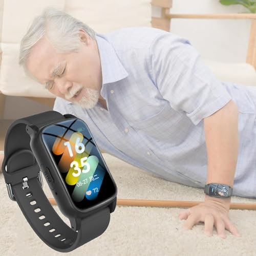 Reloj inteligente de alerta de caídas para ancianos con botón de emergencia SOS, llamada de voz HD, detección de caídas impermeable, ideal para seguridad y cuidado de personas mayores