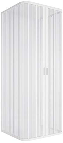 Yellowshop - Box Doccia 3 Lati Terry in PVC Bianco – Apertura Centrale a Soffietto, Reversibile – Cabina Doccia Pieghevole Salvaspazio, Facile da Montare – Made in Italy (Bianco, 70x90x70 cm)
