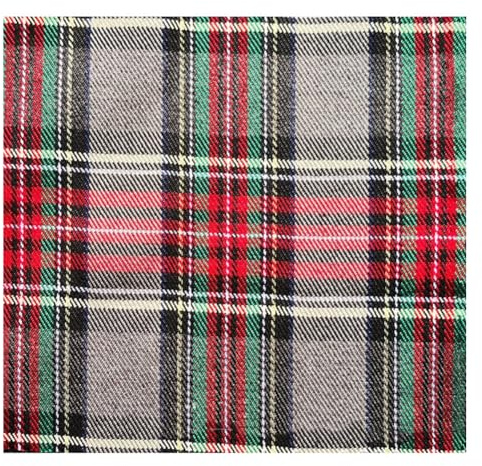 Waltonalice Tartan Fabric Kariertes traditionelles Schottenkaro-Motiv Baumwollstoff für Kilts Tischläufer Weihnachtsdekoration Kunst Handwerk Quilten Decke zum Nähen Breite 145 cm 5# 1 Meter