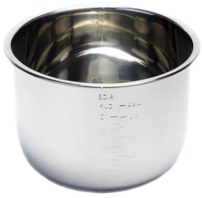 SHENJMAI Cuociriso, pentola interna da 8 l, fodera, in acciaio inox, cuociriso, fodera, pentola a pressione doppia, rivestimento interno