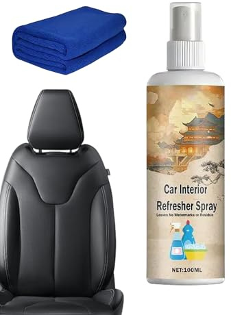 Pulitore Interni Auto, Detergente 100 ml per Cruscotto e Condizionante Pelle, Ripristinatore per Cruscotto Pannelli Porti Rimozione Macchie e Cura