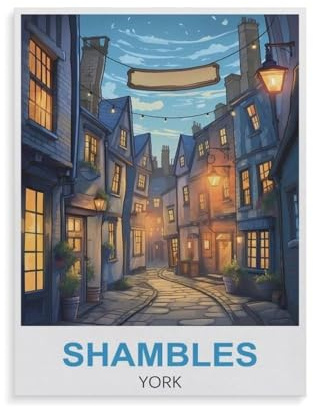Erwachsene und Kinder Puzzle 1000 Teile Puzzle，Shambles York，einfaches Puzzlespiel Rollenpuzzle Lernspiel Spielzeug Familie Dekoration（38x26cm）-GS6