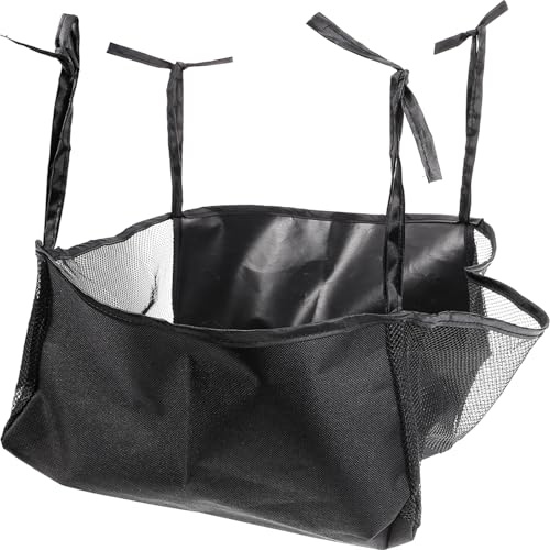 FIXOSHEE Panier De Déambulateur à Roulettes Suspendu Sous Siège Tissu Oxford Noir Grosse Capacité Pour Rangement Mobilités Aides à La Marche Personnes Âgées