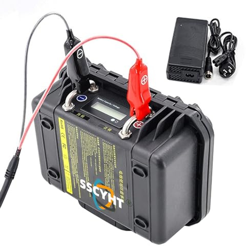 SSCYHT 12.8v 30ah, 12,8 V/14,8 V/25,6 V Akku für elektrische Angelrollen, 14,8 V 20 Ah, 30 Ah, 40 Ah, 50 Ah Ersatz-Lithiumbatterie für elektrische Angelrollen, Ersatzteilset für Schiffsantriebe