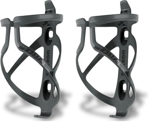 SKS Germany DUAL Flaschenhalter für Fahrräder (Fahrradzubehör aus recycelten Carbonfasern, leicht und stabil, für alle gängigen Fahrradflaschen), schwarz