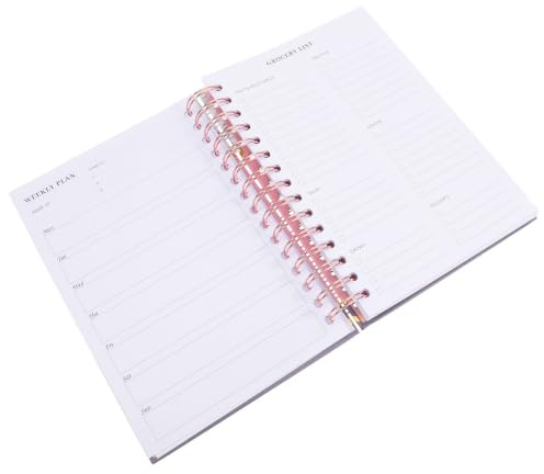 SOLUSTRE Journal de Fitness, Carnet de Suivi D’entraînement à Spirale, Papier et Fer, pour Planification Fitness et Suivi des Progrès, pour Entraînements à Domicile, Hommes et Femmes