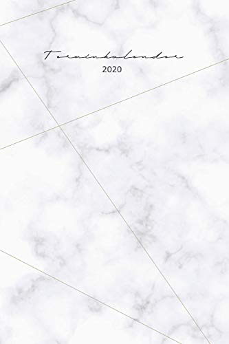Terminplaner 2020:: Wochenplaner | Ein Kalender, Taschenkalender und Terminkalender für das neue Jahr | Termine selbst gestalten planen und organisieren| a5 format | modernes marmor und gold design