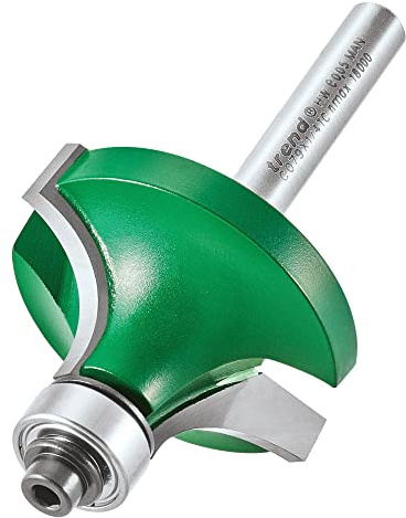 Trend Fresa redondear con rodamiento 1/4 radio 12,7 mm 19,1 mm | Cuchilla con rodamiento para perfiles redondeados suaves: radio 12,7 mm y longitud de corte 19,1 mm, TCT C079X1/4TC