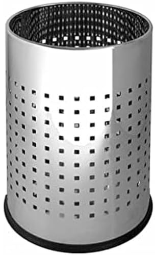 Papelera Metalica Gy9903 Perforada Cromada 250 X 325 Mm