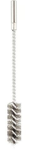 kwb Cepillo cilíndrico de alambre redondo, fino, ondulado, alambre de acero, diámetro de 38 mm, para metal y piedra, cepillo de alambre para taladrar máquina de taladrar, incluye mango redondo de 8 mm