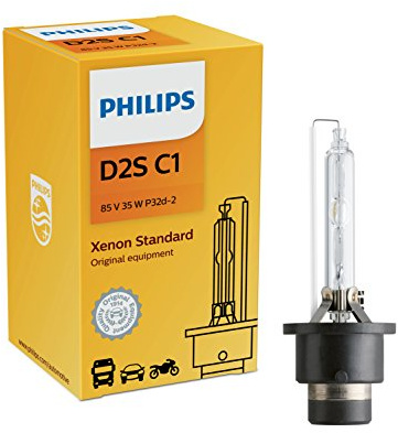 Philips Automotive Lighting D2S Authentic Xenon HID Headlight Bulb with 4200K Intense White Light, Fits Select High Beam and Low Beam Positions, 1 Pack