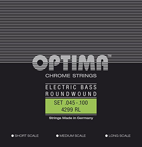 Optima E-Bass Saiten Chrome Strings. Round Wound Short Scale Satz 4-str. short-scale
