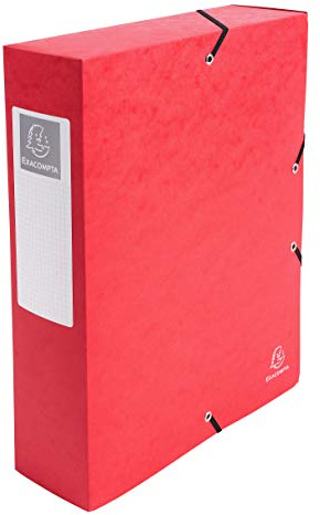 Exacompta Archivbox Exabox A4 Rücken 8 cm rot