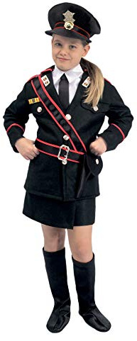 Ciao Carabiniere Costume Bambina, Nero, 9-11 anni