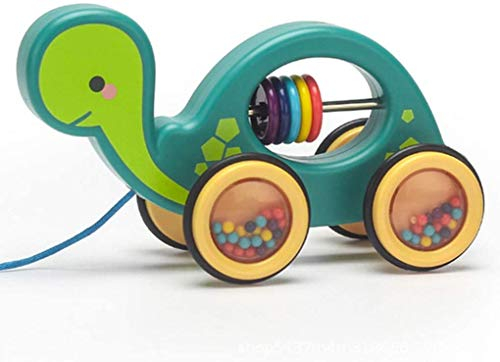 FakeFace Baby Trommel Kaninchen Spielzeug Nachziehtier aus ABS Plastik, Auto mit Rad Push und Pull Spielzeug Nachziehspielzeug Ziehtiere ab 3 Jahr für Babys Kleinkinder