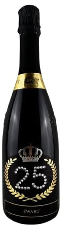 Swart - Idea regalo per compleanno - Bottiglia Tanti Auguri da 0,75L - Etichetta personalizzata con autentici cristalli - spumante Italiano di alta qualità