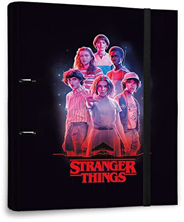 Grupo Erik Ringordner A4 Schmal 2 Ringe Stranger Things Netflix Ordner - Aktenordner 2 Ringe - Ringbuch A4 Ringbuch A4 Aktenordner A4 Büro Zubehör Schul Zubehör